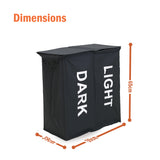 2 Section Double Laundry Hamper