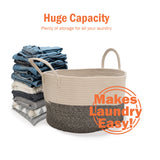 Cotton Rope Laundry Basket with Handles