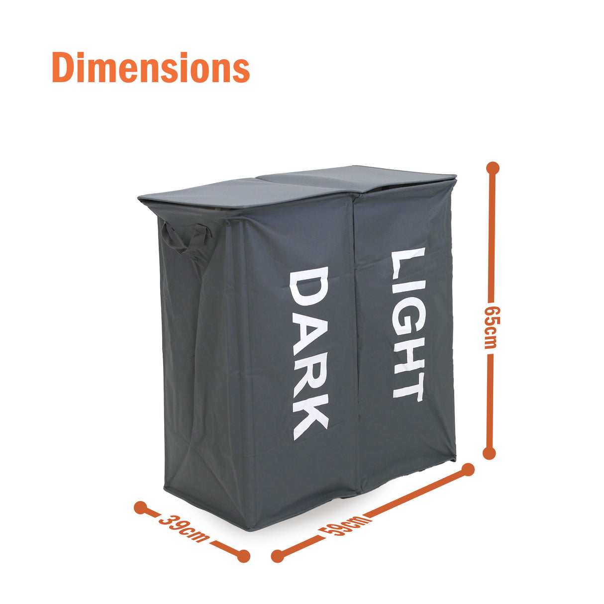 2 Section Double Laundry Hamper