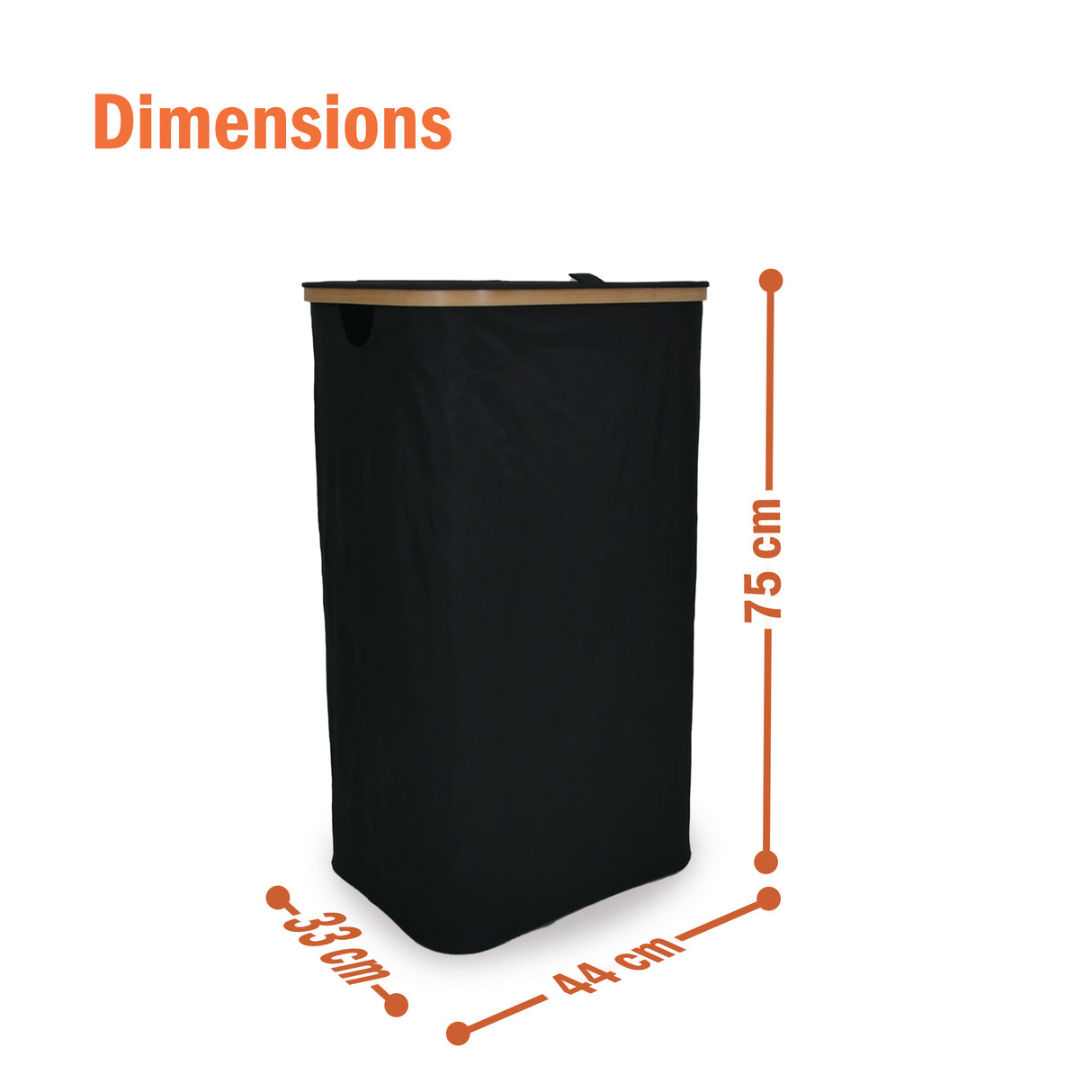100L Bamboo Laundry Basket Storage Hamper with Removeable Inner Bag