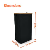 100L Bamboo Laundry Basket Storage Hamper with Removeable Inner Bag