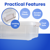 Plastic Storage Box with Lids 6 Litre