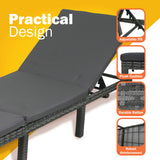 Rattan Sun Lounger with Cushion