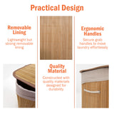72L Bamboo Laundry Basket with Lid