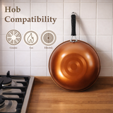 30cm Copper Finish Non Stick Wok