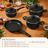 7 Piece Non Stick Pots & Pans Set