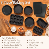 Non-Stick Steel 8 Piece Baking Set