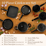 10 Piece Non Stick Pots & Pans Starter Set