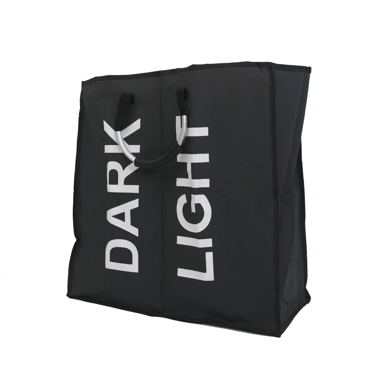 2 Section Black Double Laundry Hamper