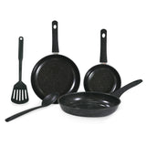5pc Non Stick Cookware Frying Pans & Utensils Set