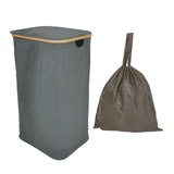 Bamboo Laundry Basket With Removeable Inner Bag
