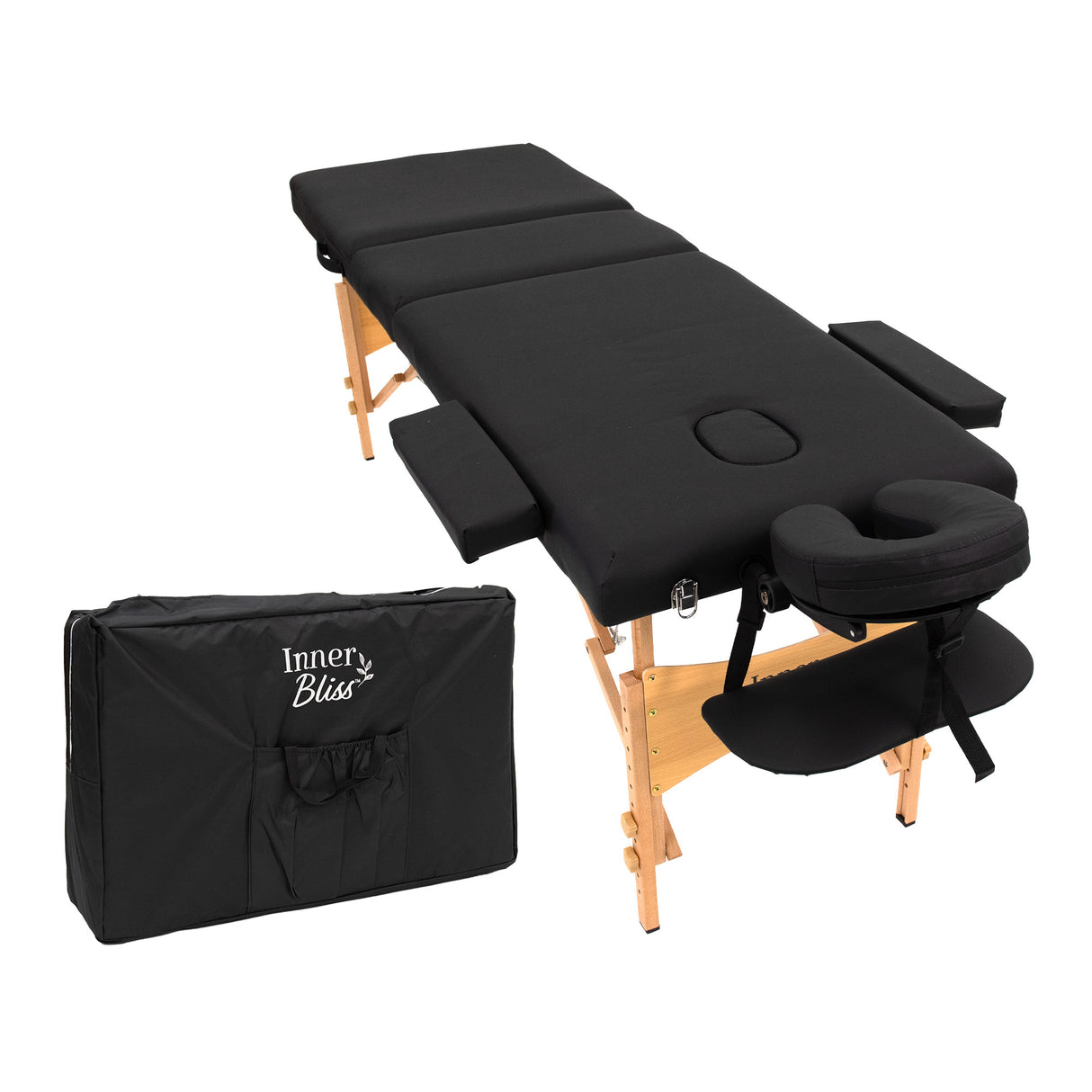 Portable 3 Section Wooden Massage Table