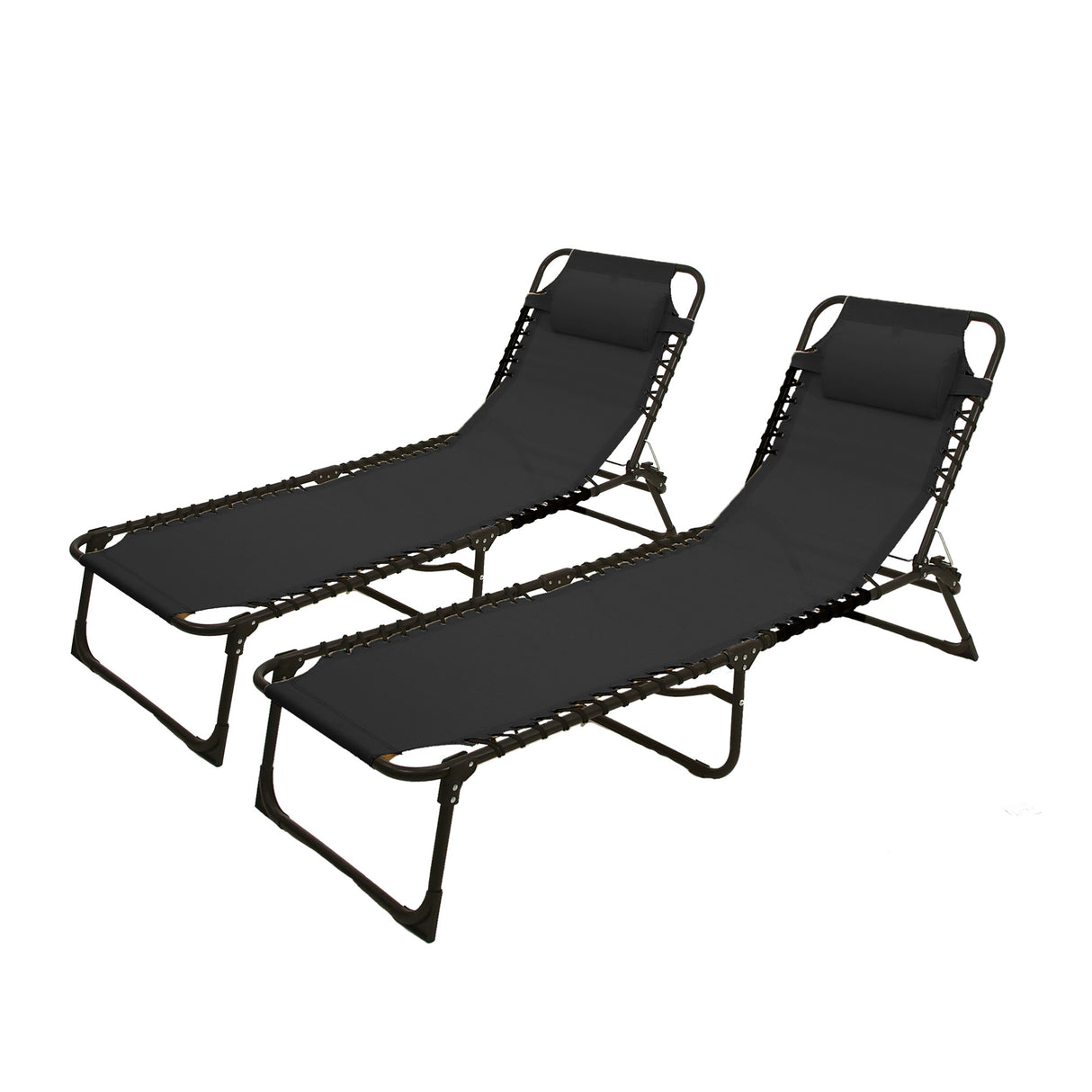Portable Sun Lounger with Headrest