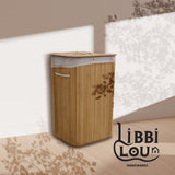 72L Bamboo Laundry Basket with Lid