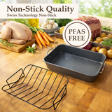 Non-Stick Roasting Tray with Removable Wire Rack