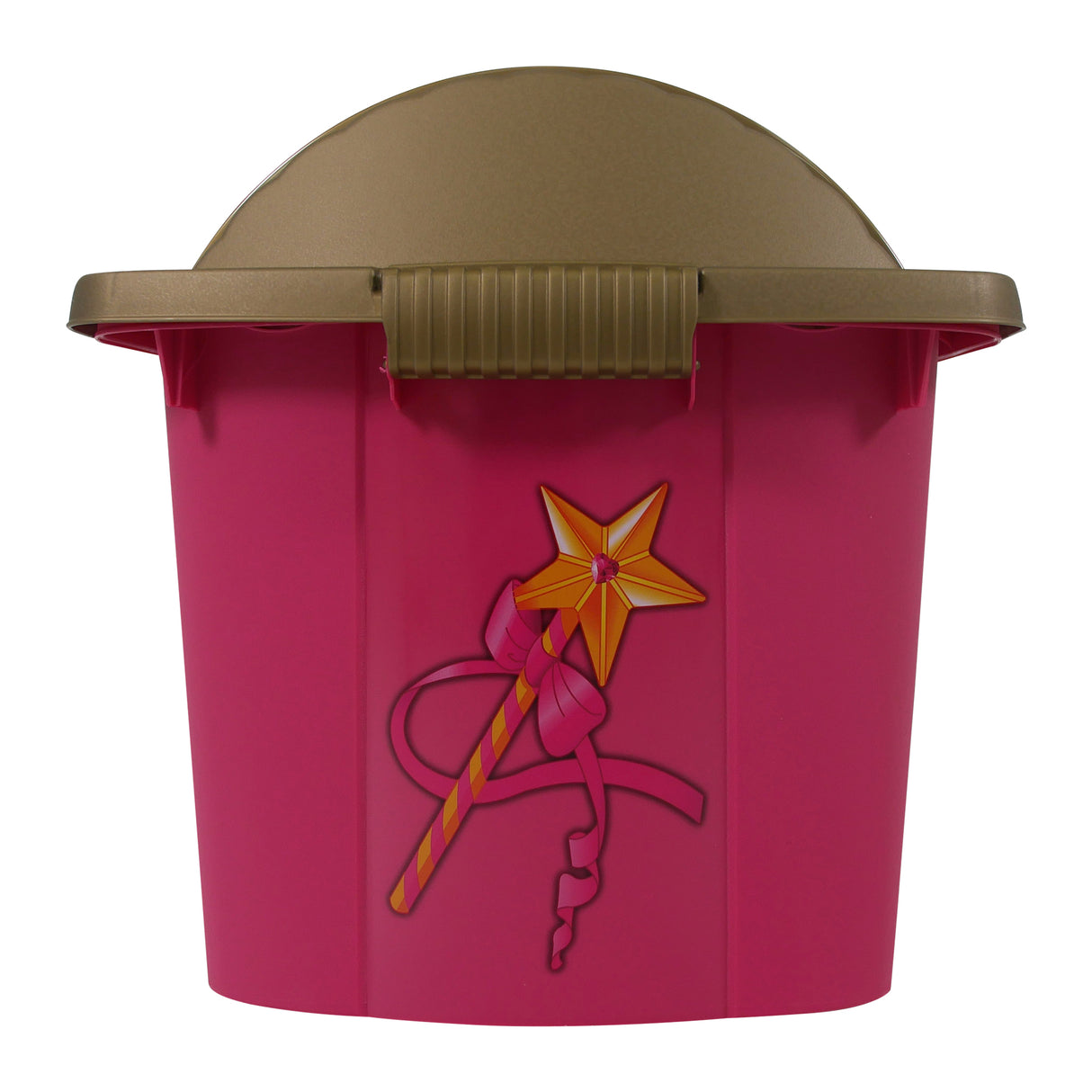 57L Princess Treasure Storage Box - Kids Toy Chest with Lid - Storage Container for Toys, Books & Clothes – Organiser for Bedroom & Playroom 60x40x42cm