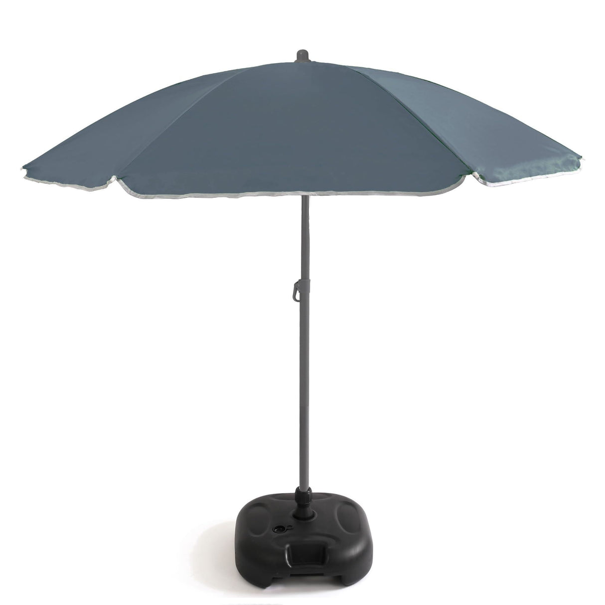 240cm (7ft 8in) Grey Parasol with Base Garden
