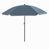 240cm (7ft 8in) Grey Parasol with Base Garden