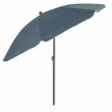 240cm (7ft 8in) Grey Parasol with Base Garden