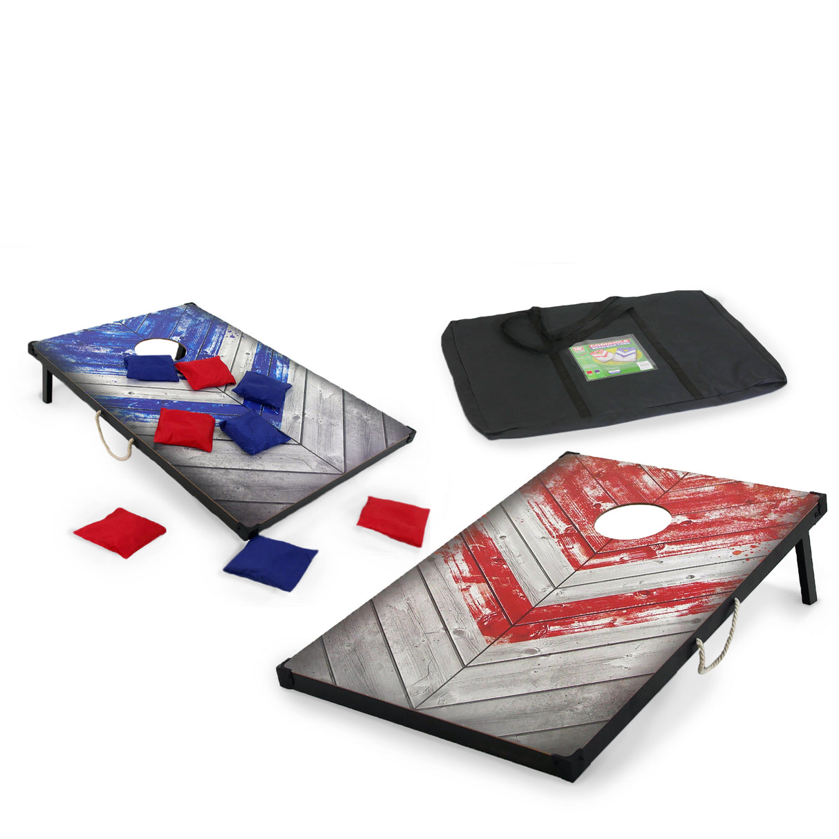 Wooden Bean Bag Toss Cornhole Game - Rustic