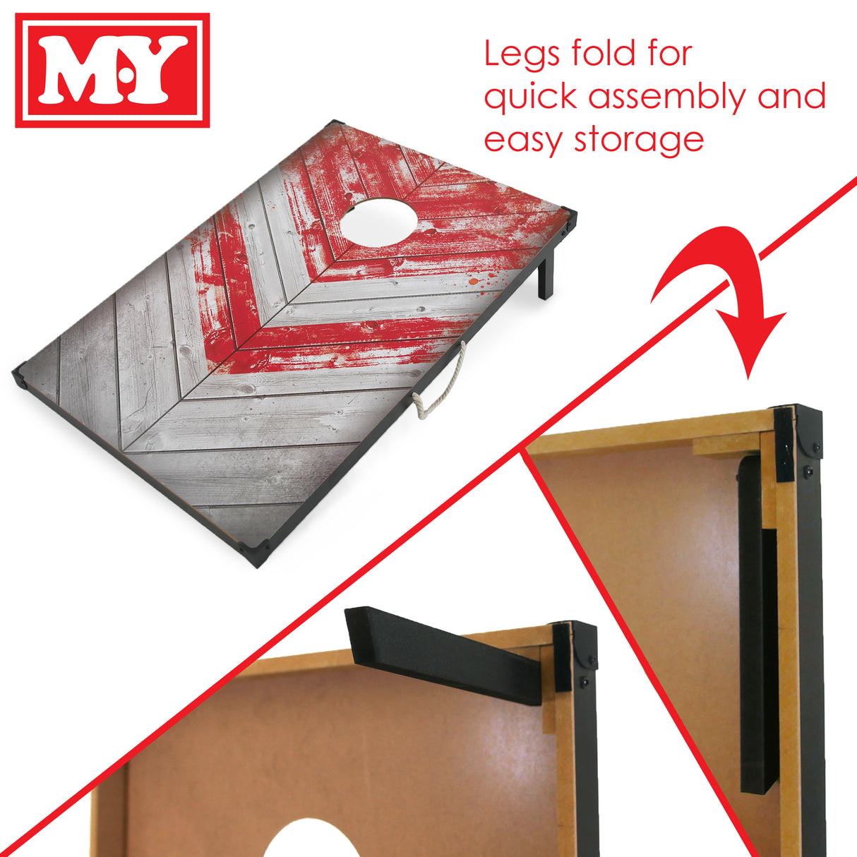 Wooden Bean Bag Toss Cornhole Game - Rustic