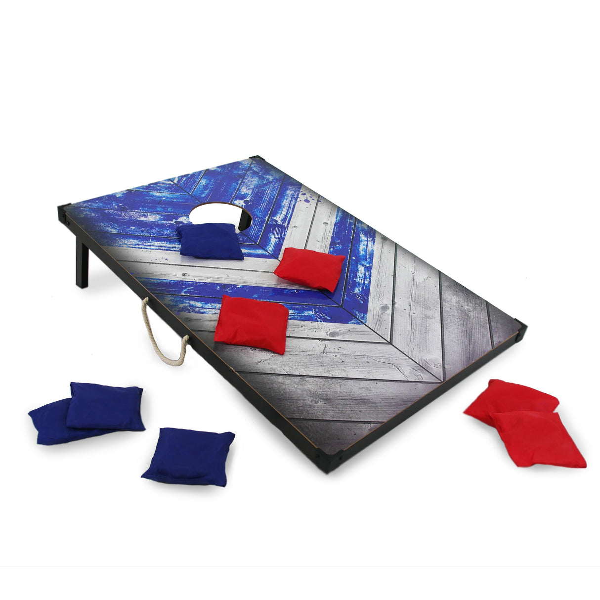 Wooden Bean Bag Toss Cornhole Game - Rustic