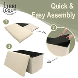 Teddy Boucle Foldable Footstool/Ottoman Storage Box