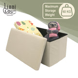 Teddy Boucle Foldable Footstool/Ottoman Storage Box
