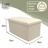Teddy Boucle Foldable Footstool/Ottoman Storage Box