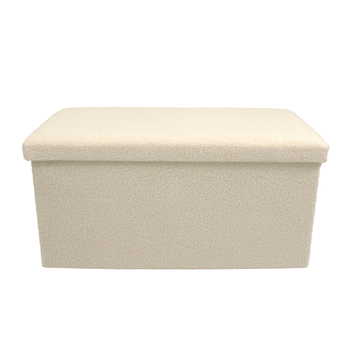 Teddy Boucle Foldable Footstool/Ottoman Storage Box