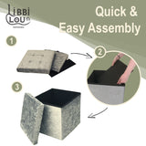 Foldable Footstool/Ottoman Storage Box