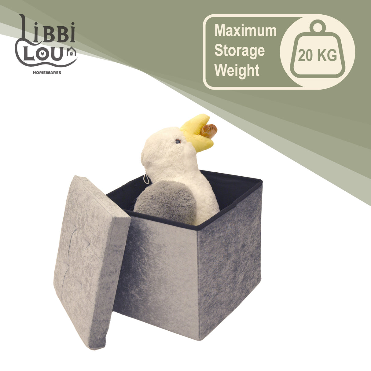 Foldable Footstool/Ottoman Storage Box