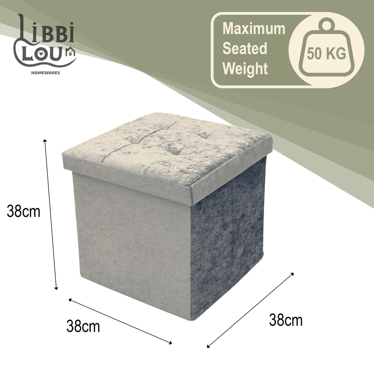 Foldable Footstool/Ottoman Storage Box