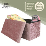 Velvet Foldable Footstool/Ottoman Storage Box