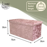 Velvet Foldable Footstool/Ottoman Storage Box