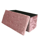 Velvet Foldable Footstool/Ottoman Storage Box