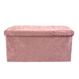 Velvet Foldable Footstool/Ottoman Storage Box