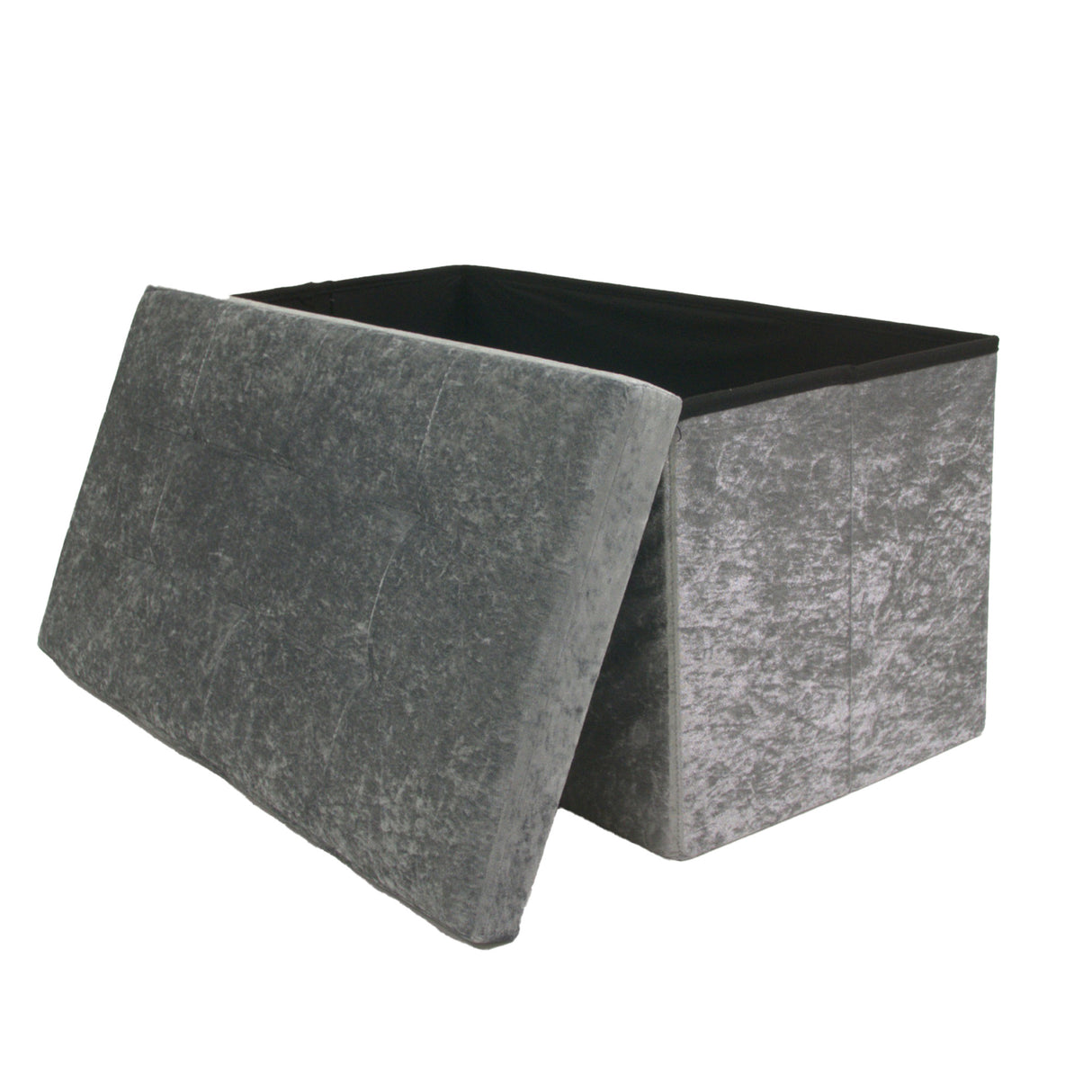 Velvet Foldable Footstool/Ottoman Storage Box