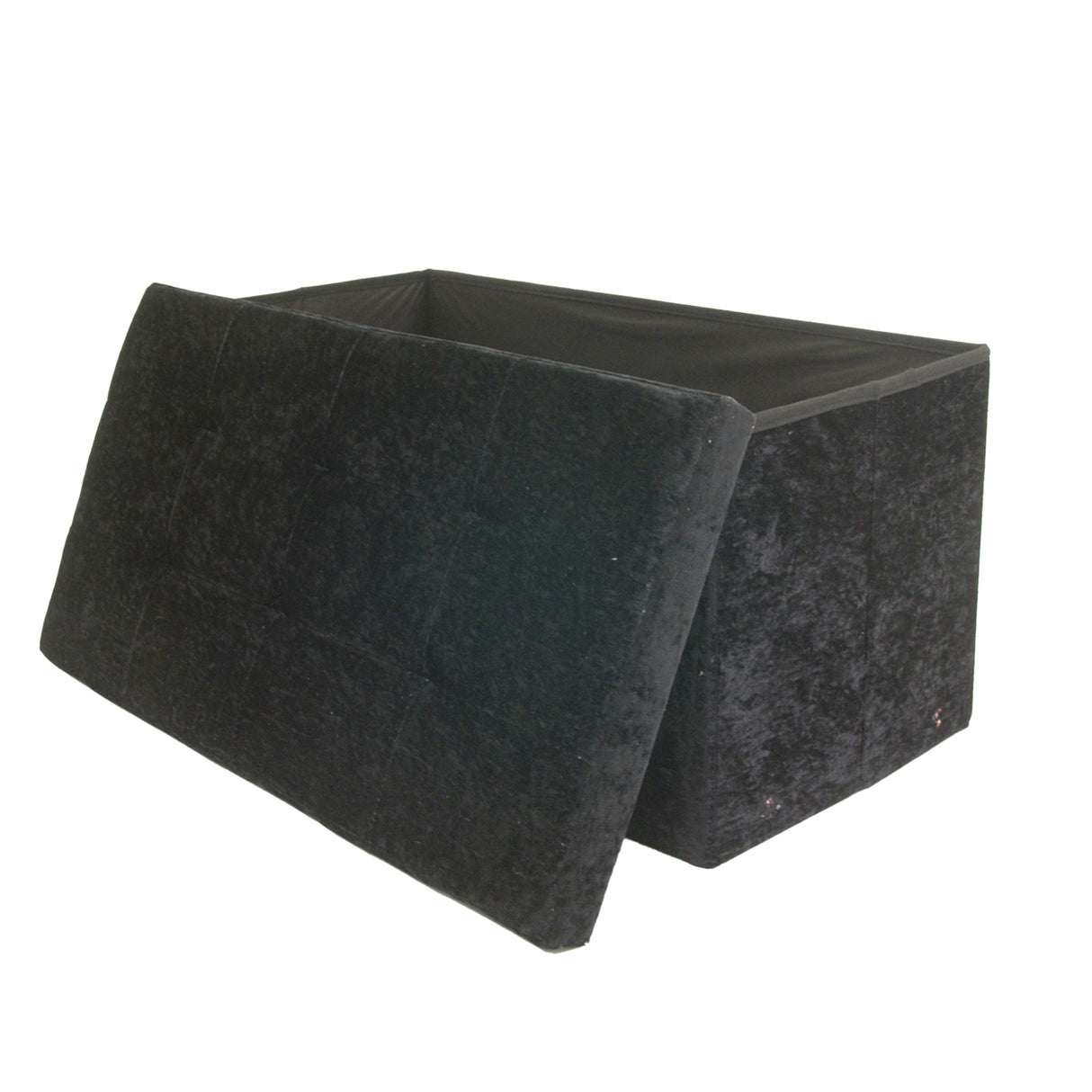 Velvet Foldable Footstool/Ottoman Storage Box