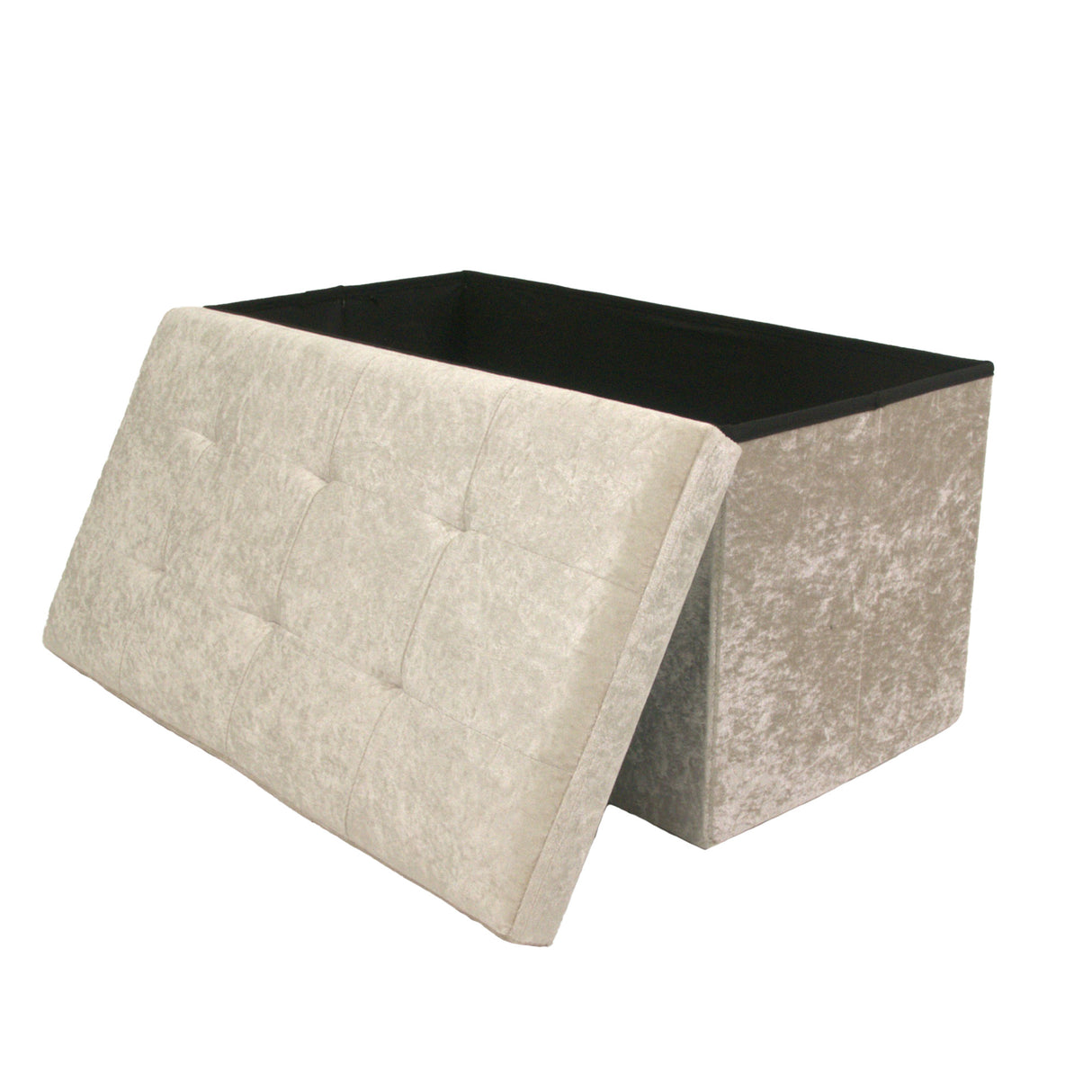 Velvet Foldable Footstool/Ottoman Storage Box