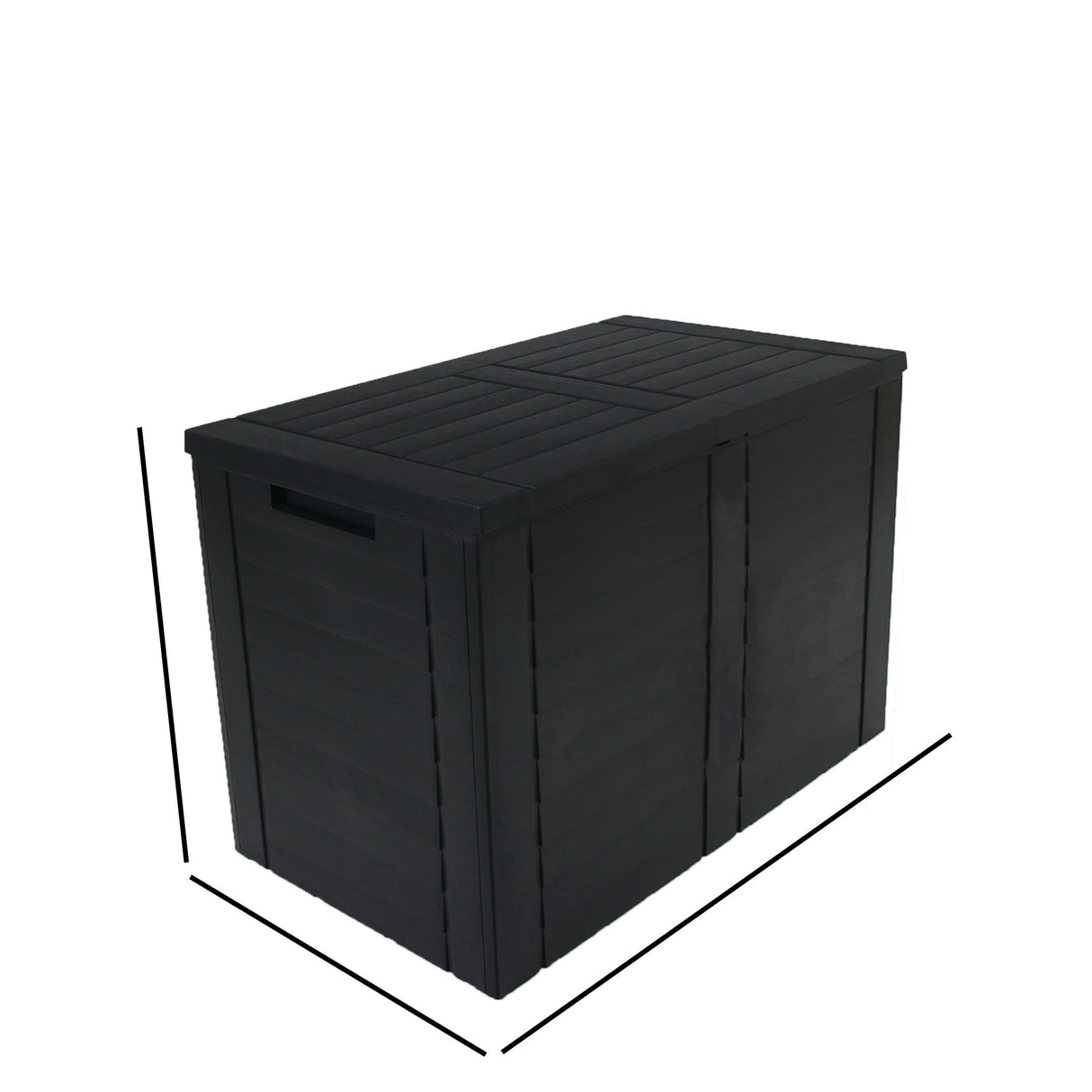 Outdoor Garden Storage Box with Lid 75x44x53cm Water Resistant Lockable Plastic Deck Box Storage Container for Cushions, Wellies, Logs, Coal & Garden Tools (170L)
