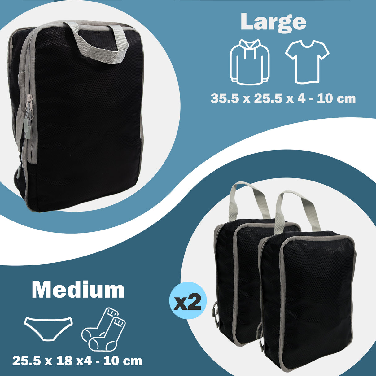 Travel Bag Set 3 Pack