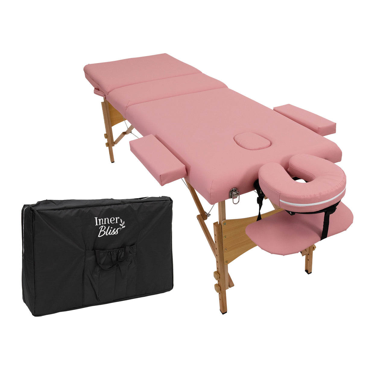 Portable 3 Section Wooden Massage Table