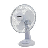 KÜHL 12" White Desk Fan Electric Oscillating Cooling Fan with 3 Speed Settings | Adjustable Tilt | Table Fan for Home, Office or Bedroom | Easy to Assemble