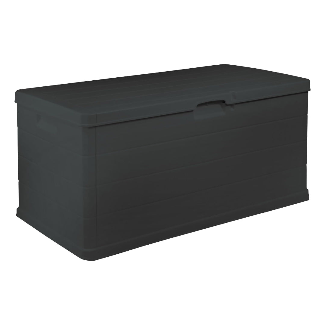 Outdoor Garden Storage Box with Lid 118x59x57cm Water Resistant Lockable Plastic Deck Box Storage Container for Cushions, Wellies, Logs, Coal & Garden Tools (340L)