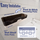2 Wall Mounted Bathroom Shelf Organisers