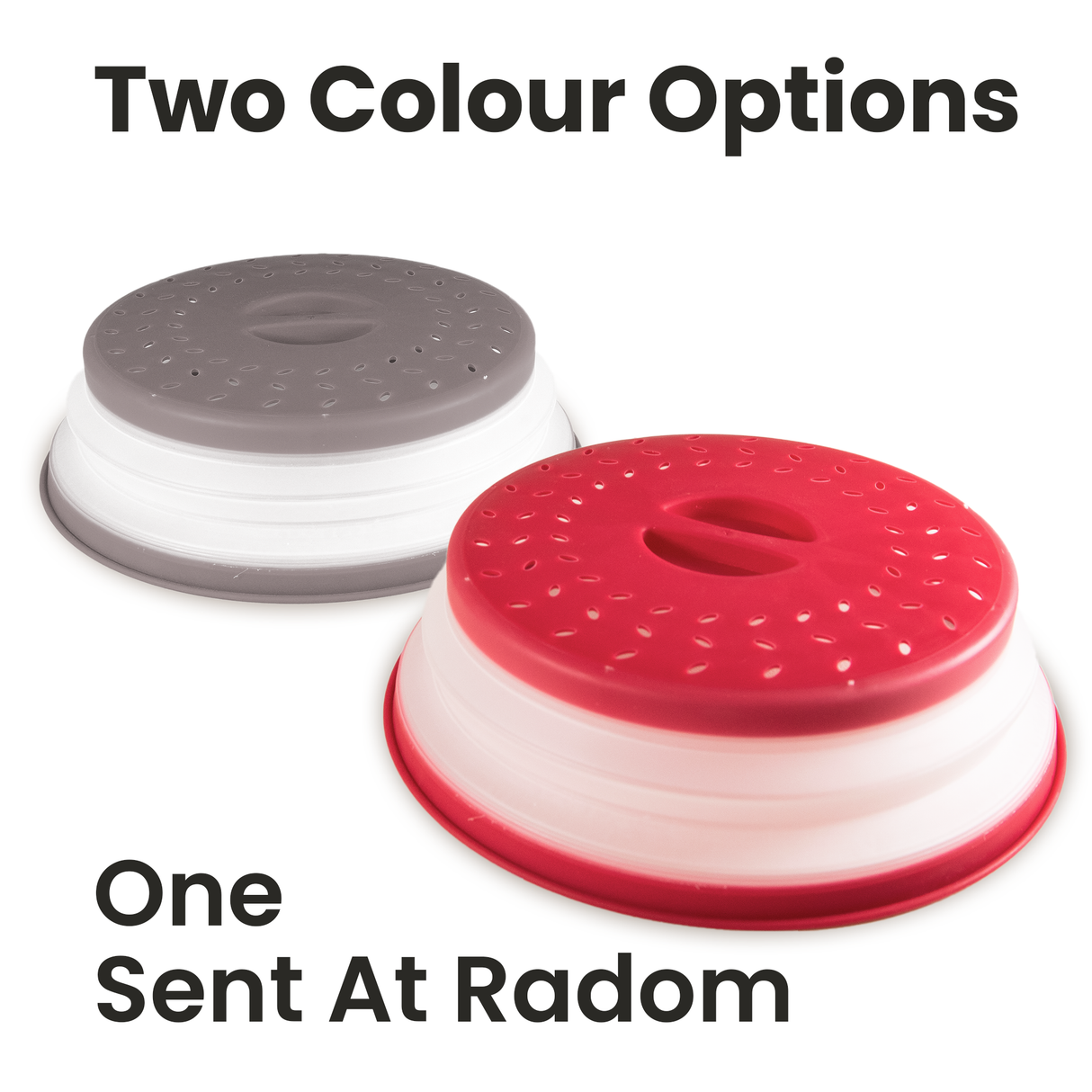 Microwave Cover for Food Collapsible Microwave Splatter Cover with Steam Vents Microwave Colander BPA Free - Assorted Colours