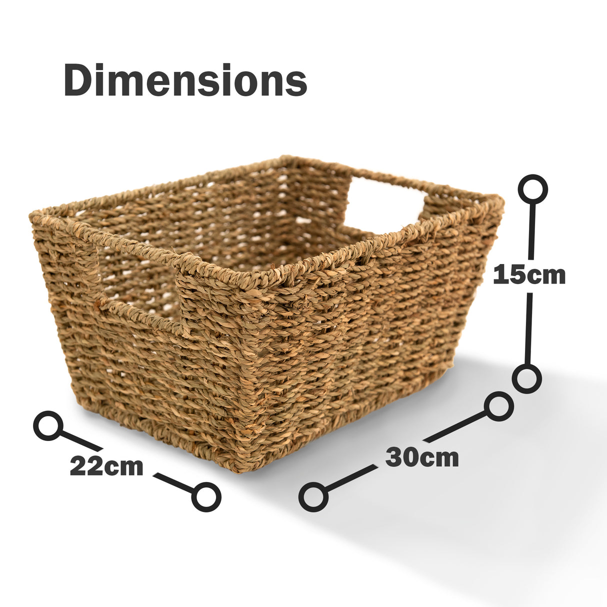 Set of 4 Seagrass Storage Baskets