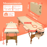 Portable 2 Section Wooden Massage Table