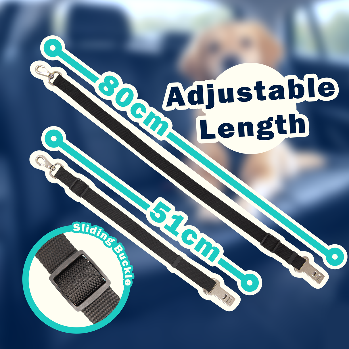 Universal Pet Seat Belt Restraint